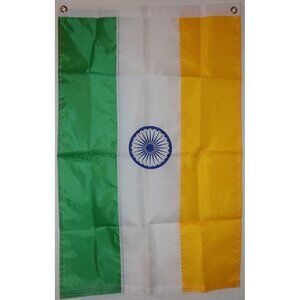 India Indian National Flag 2 X 3 Foot 100% Polyester World Flags Decor